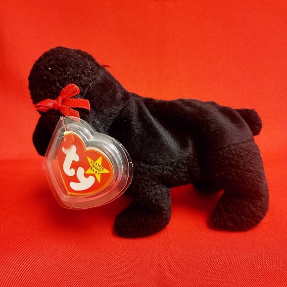Ty Beanie Babies Gigi The Poodle 1998 Animal Plush Stuffed Toy - Picture 11 of 11